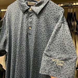 Peter Millar Summer Comfort XL Patterned Polo Shirt Battle at the Ridge